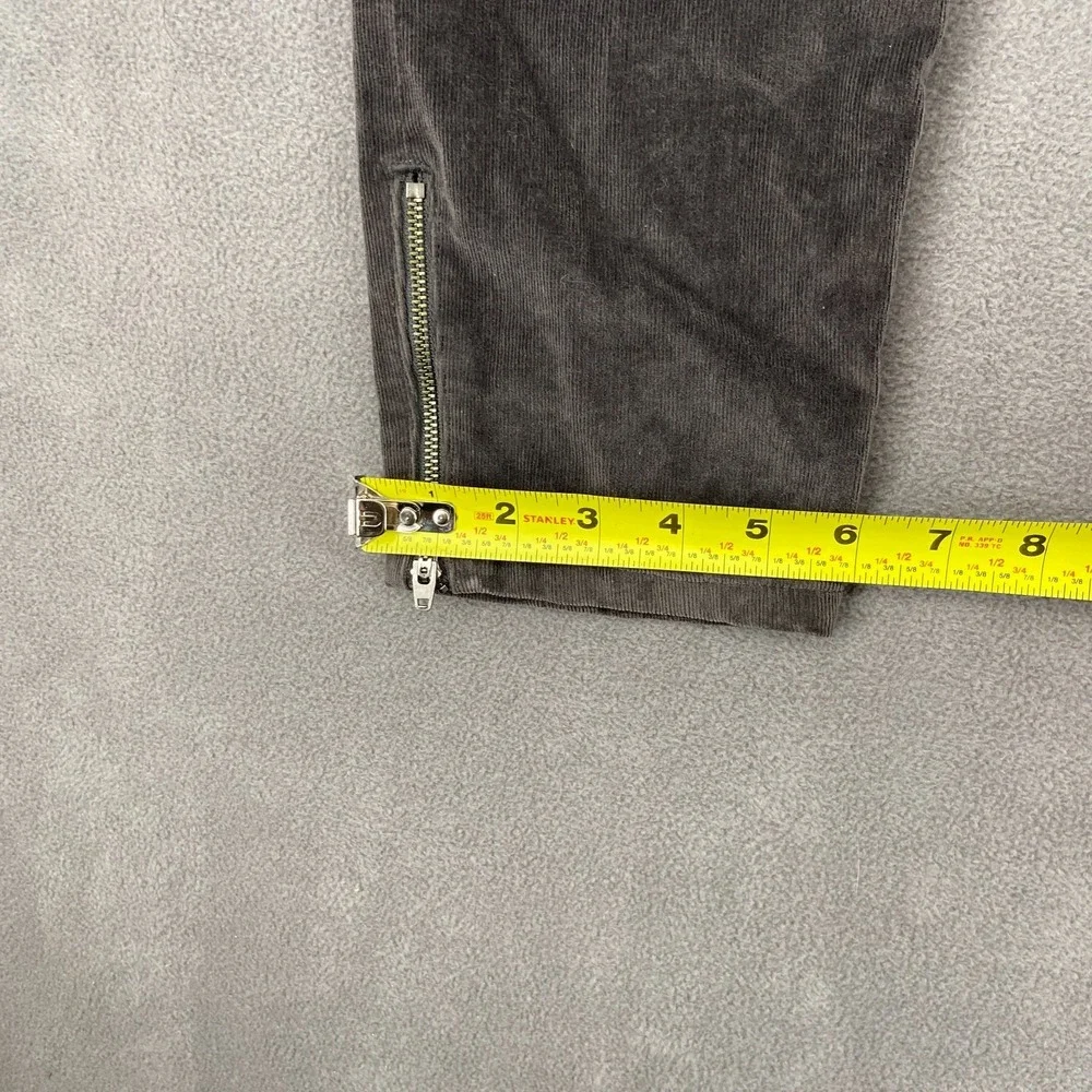 Banana Republic Pants Mens 31 Gray Corduroy Cotton Mid Rise Skinny Leg Ankle Zip